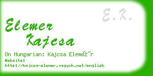 elemer kajcsa business card